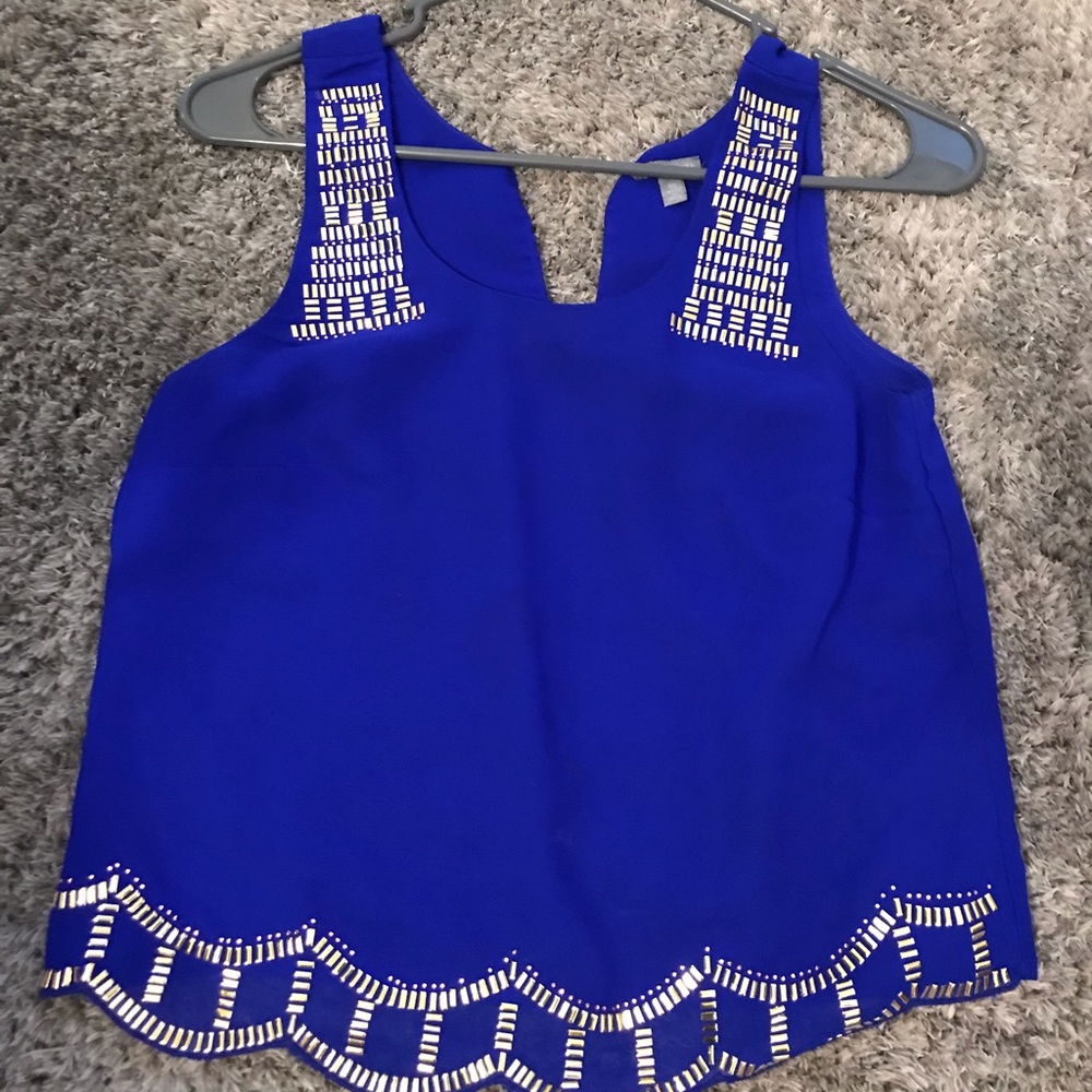 Blue crop top